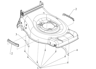 Bumper Diagram and Parts List for SC900 (12ABR2MM710)(2021) Cub Cadet Lawn Mower